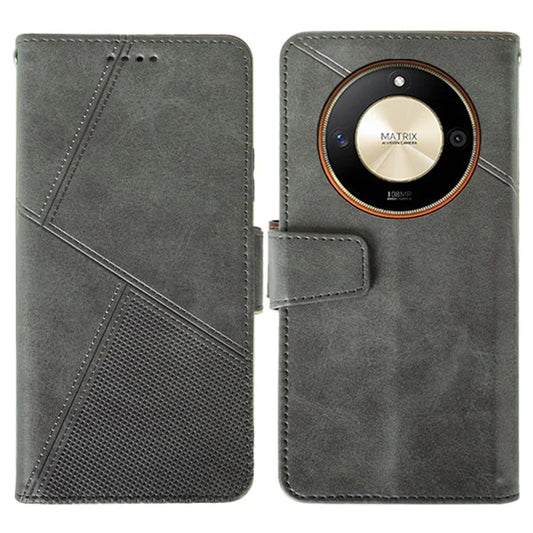 IDEWEI For Honor X9b 5G Case PU Leather Stand Phone Cover with Calf Texture