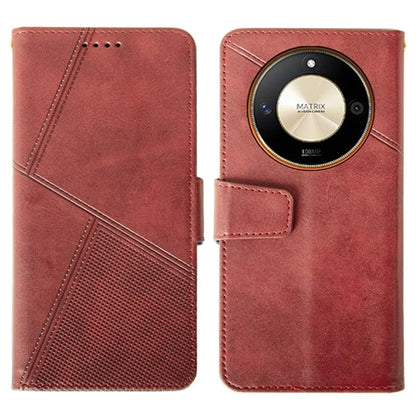 IDEWEI For Honor X9b 5G Case PU Leather Stand Phone Cover with Calf Texture