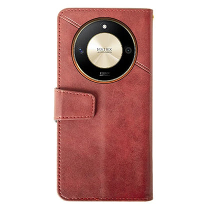 IDEWEI For Honor X9b 5G Case PU Leather Stand Phone Cover with Calf Texture