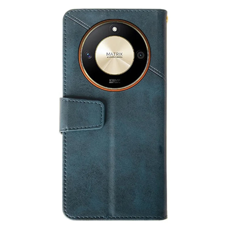 IDEWEI For Honor X9b 5G Case PU Leather Stand Phone Cover with Calf Texture