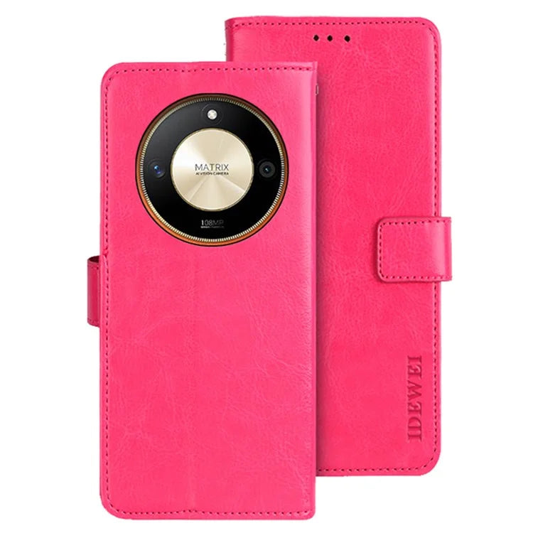 IDEWEI For Honor X9b 5G / Magic6 Lite 5G / X50 5G Magnetic Phone Case PU Leather Shockproof Cell Phone Cover