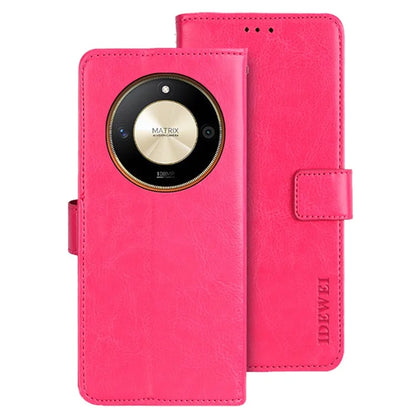 IDEWEI For Honor X9b 5G / Magic6 Lite 5G / X50 5G Magnetic Phone Case PU Leather Shockproof Cell Phone Cover