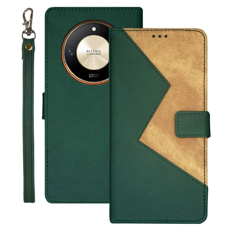 IDEWEI For Honor X9b 5G / Magic6 Lite 5G / X50 5G Cases Anti-Scratch Splicing Color PU Leather Cell Phone Cover