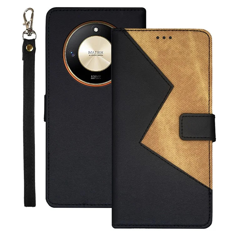 IDEWEI For Honor X9b 5G / Magic6 Lite 5G / X50 5G Cases Anti-Scratch Splicing Color PU Leather Cell Phone Cover