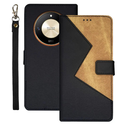 IDEWEI For Honor X9b 5G / Magic6 Lite 5G / X50 5G Cases Anti-Scratch Splicing Color PU Leather Cell Phone Cover