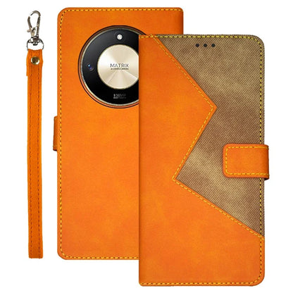 IDEWEI For Honor X9b 5G / Magic6 Lite 5G / X50 5G Cases Anti-Scratch Splicing Color PU Leather Cell Phone Cover