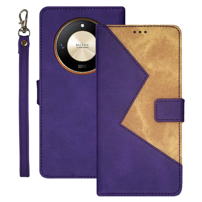 IDEWEI For Honor X9b 5G / Magic6 Lite 5G / X50 5G Cases Anti-Scratch Splicing Color PU Leather Cell Phone Cover