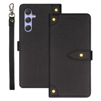 IDEWEI For Samsung Galaxy A55 5G Cases Card Holder Anti-Scratch PU Leather Phone Cover