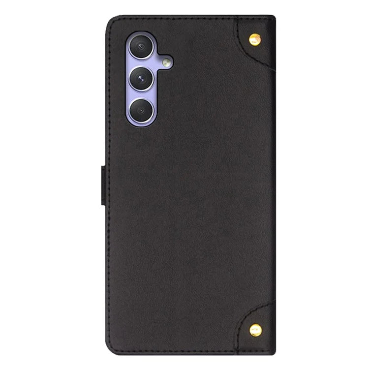 IDEWEI For Samsung Galaxy A55 5G Cases Card Holder Anti-Scratch PU Leather Phone Cover