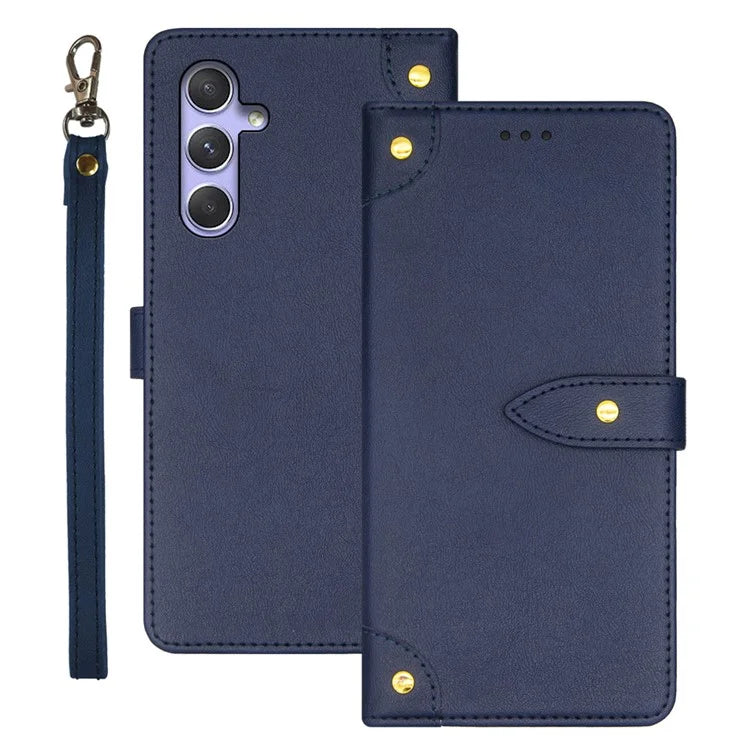 IDEWEI For Samsung Galaxy A55 5G Cases Card Holder Anti-Scratch PU Leather Phone Cover