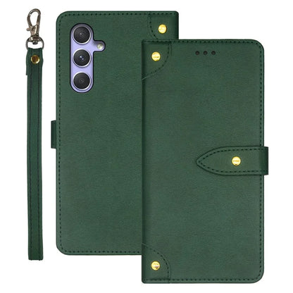 IDEWEI For Samsung Galaxy A55 5G Cases Card Holder Anti-Scratch PU Leather Phone Cover