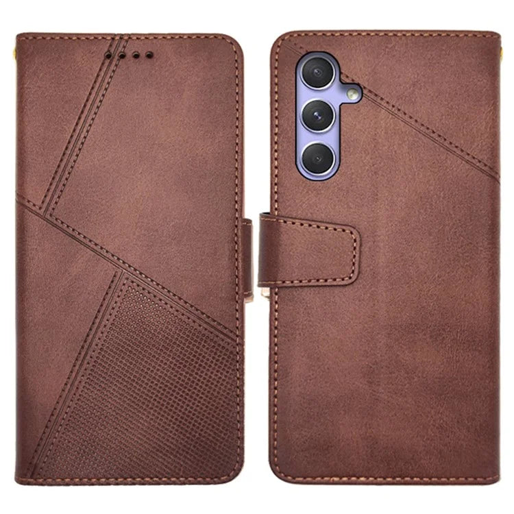 IDEWEI For Samsung Galaxy A55 5G Case Calf Texture PU Leather Wallet Phone Cover