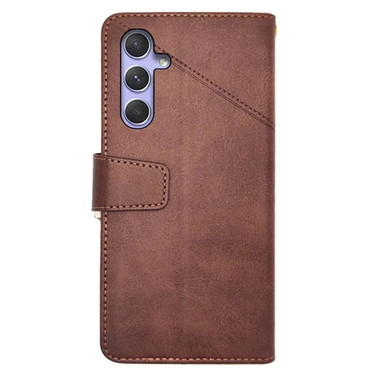 IDEWEI For Samsung Galaxy A55 5G Case Calf Texture PU Leather Wallet Phone Cover
