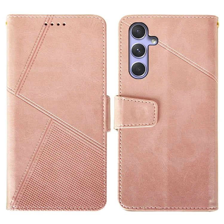 IDEWEI For Samsung Galaxy A55 5G Case Calf Texture PU Leather Wallet Phone Cover