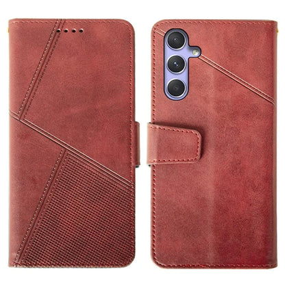 IDEWEI For Samsung Galaxy A55 5G Case Calf Texture PU Leather Wallet Phone Cover