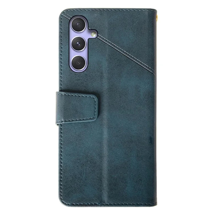IDEWEI For Samsung Galaxy A55 5G Case Calf Texture PU Leather Wallet Phone Cover