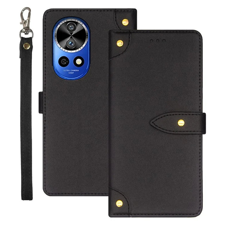 IDEWEI For Huawei nova 12 Pro 5G / nova 12 Ultra 5G Case Card Holder Anti-fall Leather Phone Cover