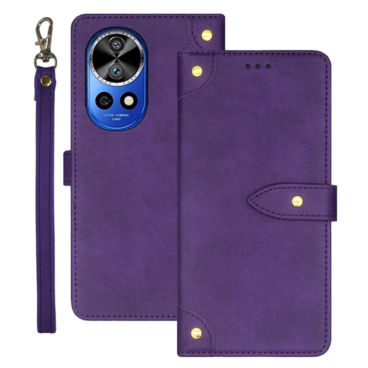 IDEWEI For Huawei nova 12 Pro 5G / nova 12 Ultra 5G Case Card Holder Anti-fall Leather Phone Cover