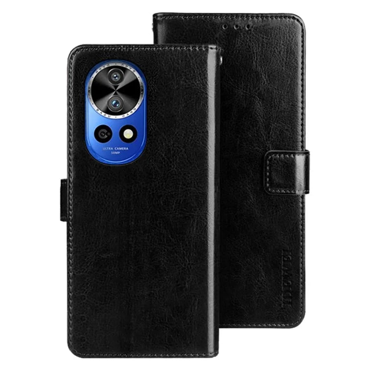 IDEWEI For Huawei nova 12 Pro 5G / nova 12 Ultra 5G Case Crazy Horse Texture Flip Stand Anti-scratch Phone Cover