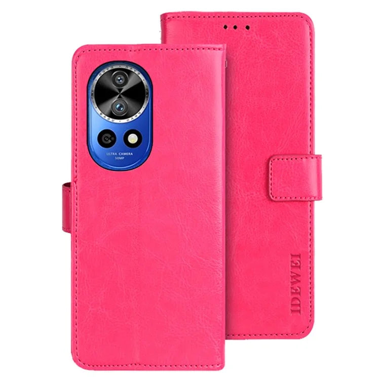 IDEWEI For Huawei nova 12 Pro 5G / nova 12 Ultra 5G Case Crazy Horse Texture Flip Stand Anti-scratch Phone Cover