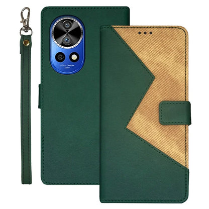 IDEWEI For Huawei nova 12 Pro 5G / nova 12 Ultra 5G Phone Case Splicing Color Anti-scratch Cover with Card Slots