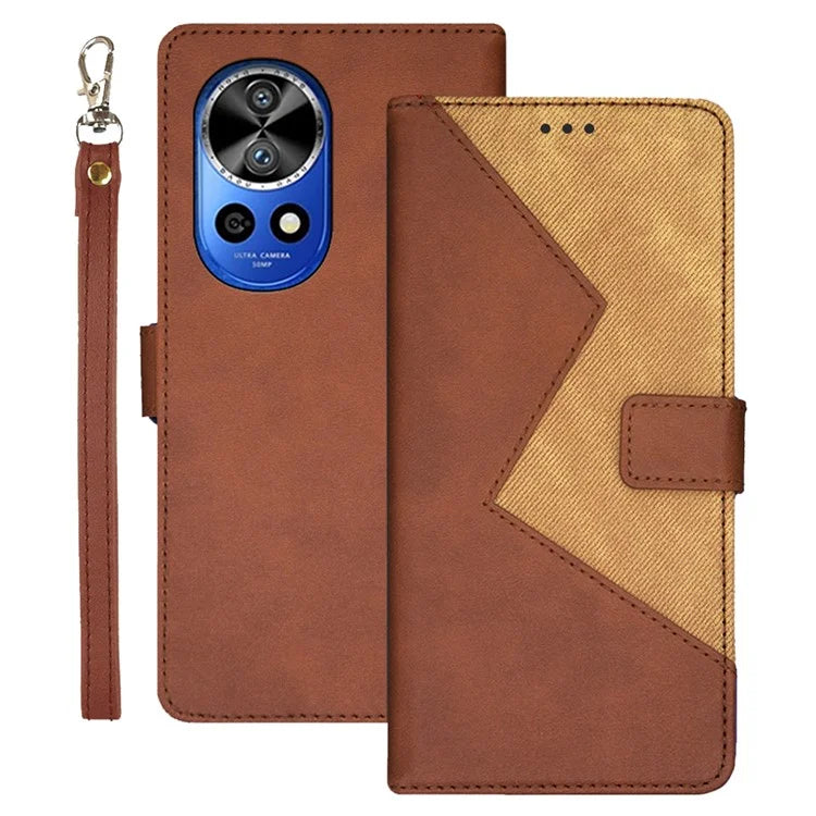 IDEWEI For Huawei nova 12 Pro 5G / nova 12 Ultra 5G Phone Case Splicing Color Anti-scratch Cover with Card Slots