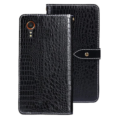 IDEWEI For Samsung Galaxy Xcover 7 Cover Crocodile Texture PU Leather Wallet Mobile Phone Case