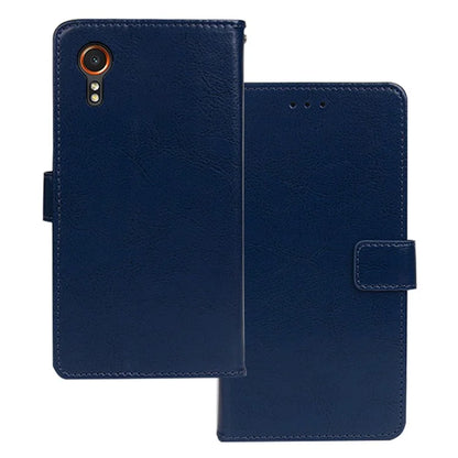 IDEWEI For Samsung Galaxy Xcover 7 Case Solid Color Drop Resistant PU Leather Phone Cover