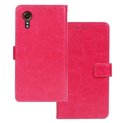 IDEWEI For Samsung Galaxy Xcover 7 Case Solid Color Drop Resistant PU Leather Phone Cover