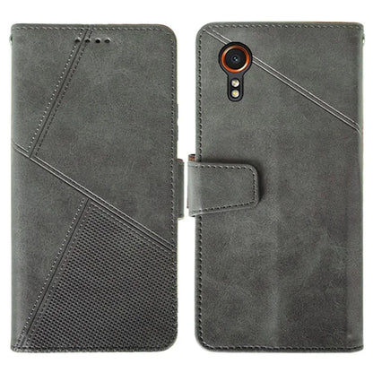 IDEWEI For Samsung Galaxy Xcover 7 Case Calf Texture Flip Stand Phone Cover