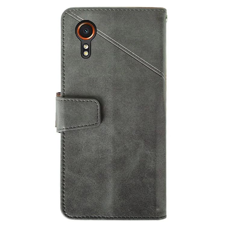IDEWEI For Samsung Galaxy Xcover 7 Case Calf Texture Flip Stand Phone Cover