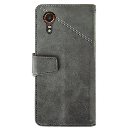 IDEWEI For Samsung Galaxy Xcover 7 Case Calf Texture Flip Stand Phone Cover