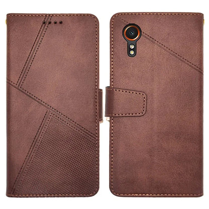 IDEWEI For Samsung Galaxy Xcover 7 Case Calf Texture Flip Stand Phone Cover