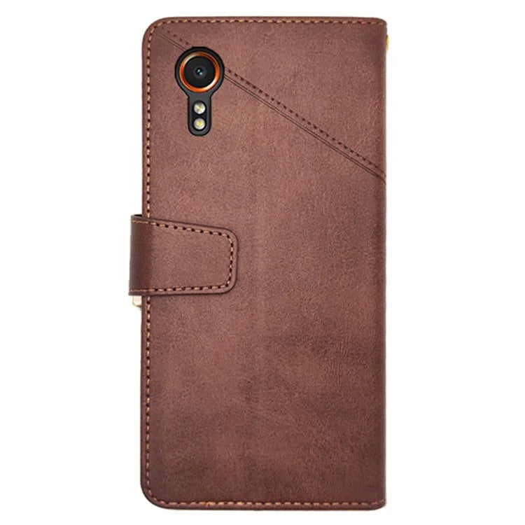 IDEWEI For Samsung Galaxy Xcover 7 Case Calf Texture Flip Stand Phone Cover