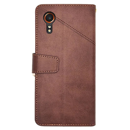 IDEWEI For Samsung Galaxy Xcover 7 Case Calf Texture Flip Stand Phone Cover