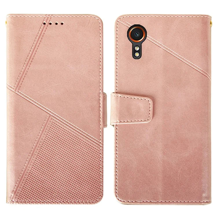 IDEWEI For Samsung Galaxy Xcover 7 Case Calf Texture Flip Stand Phone Cover