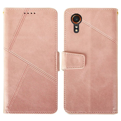 IDEWEI For Samsung Galaxy Xcover 7 Case Calf Texture Flip Stand Phone Cover
