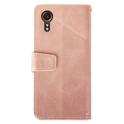 IDEWEI For Samsung Galaxy Xcover 7 Case Calf Texture Flip Stand Phone Cover