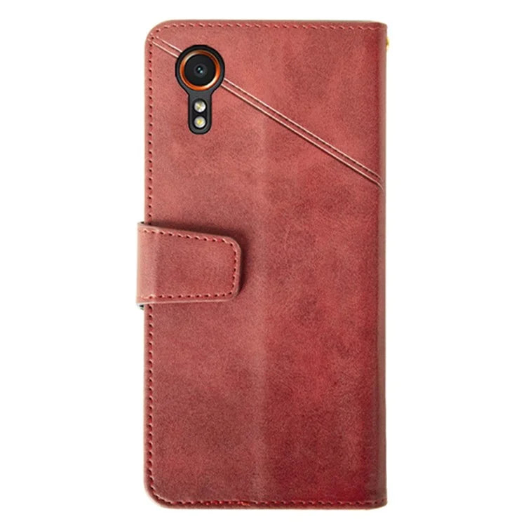 IDEWEI For Samsung Galaxy Xcover 7 Case Calf Texture Flip Stand Phone Cover