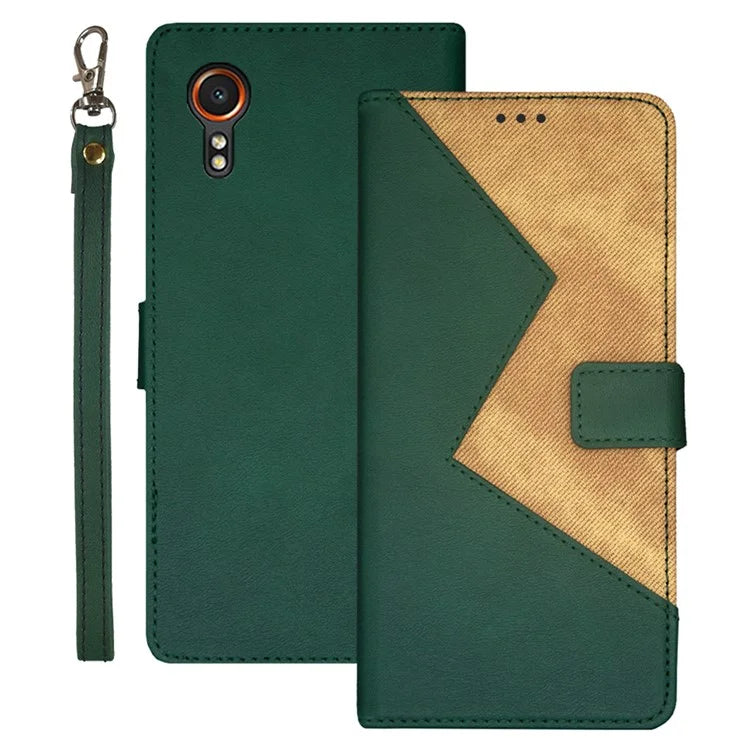 IDEWEI For Samsung Galaxy Xcover 7 Cover Card Holder Shockproof PU Leather Phone Stand Case
