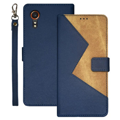 IDEWEI For Samsung Galaxy Xcover 7 Cover Card Holder Shockproof PU Leather Phone Stand Case