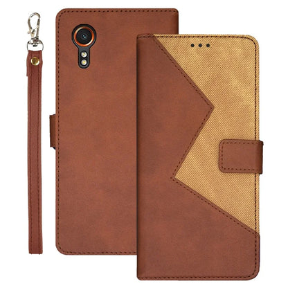 IDEWEI For Samsung Galaxy Xcover 7 Cover Card Holder Shockproof PU Leather Phone Stand Case
