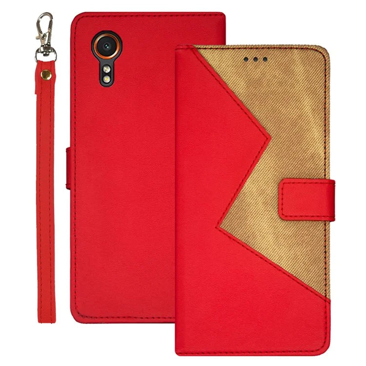 IDEWEI For Samsung Galaxy Xcover 7 Cover Card Holder Shockproof PU Leather Phone Stand Case