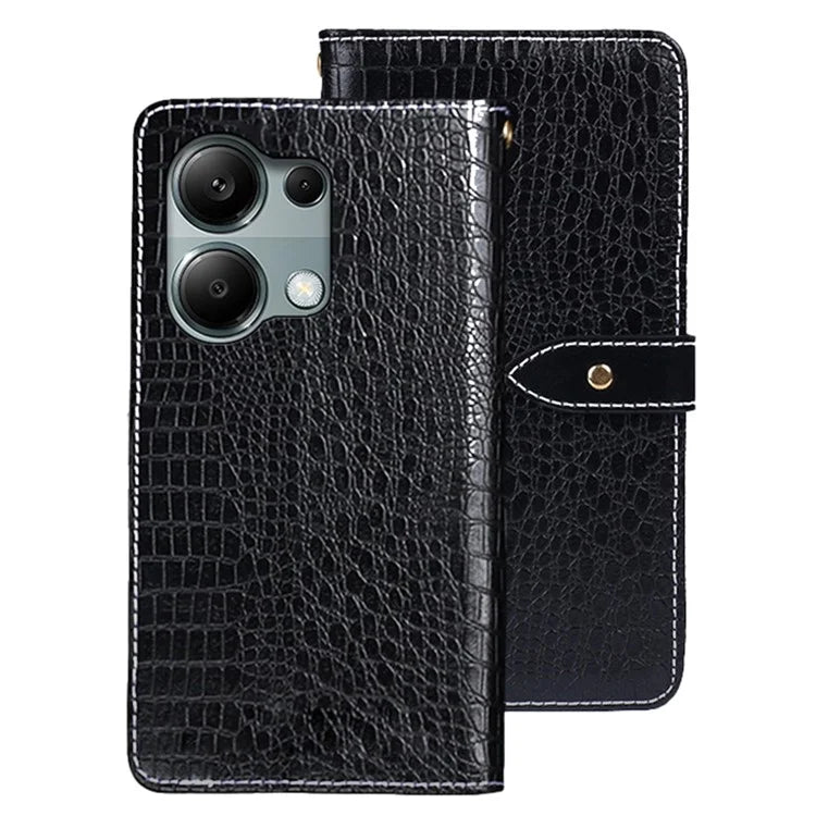 IDEWEI For Xiaomi Redmi Note 13 Pro 4G / Poco M6 Pro 4G Cell Phone Case Crocodile Texture Shockproof Cover