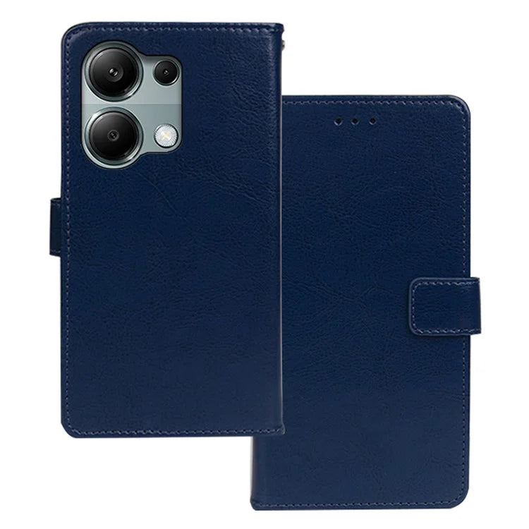 IDEWEI For Xiaomi Redmi Note 13 Pro 4G / Poco M6 Pro 4G Case Crazy Horse Texture Leather Cellphone Cover