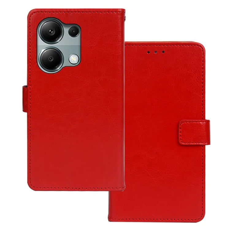 IDEWEI For Xiaomi Redmi Note 13 Pro 4G / Poco M6 Pro 4G Case Crazy Horse Texture Leather Cellphone Cover
