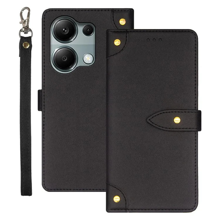IDEWEI For Xiaomi Redmi Note 13 Pro 4G / Poco M6 Pro 4G Cover Leather Card Holder Cell Phone Case
