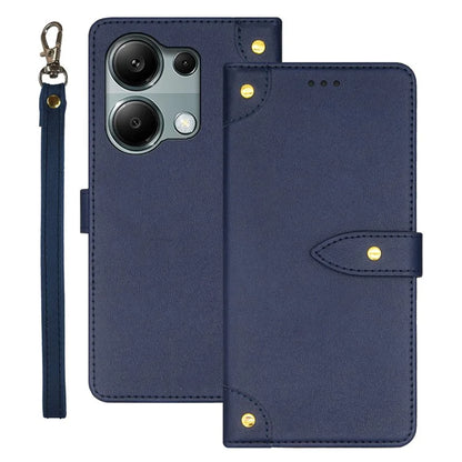 IDEWEI For Xiaomi Redmi Note 13 Pro 4G / Poco M6 Pro 4G Cover Leather Card Holder Cell Phone Case