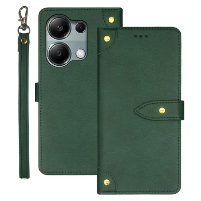 IDEWEI For Xiaomi Redmi Note 13 Pro 4G / Poco M6 Pro 4G Cover Leather Card Holder Cell Phone Case