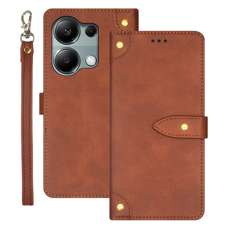 IDEWEI For Xiaomi Redmi Note 13 Pro 4G / Poco M6 Pro 4G Cover Leather Card Holder Cell Phone Case